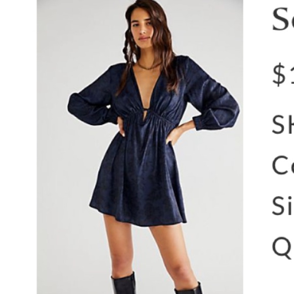 NWT Free People plunge dress, S